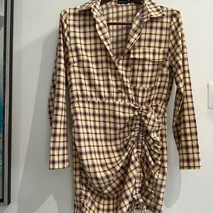 Plaid shirt women dress size 14